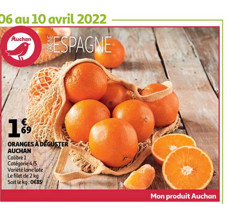 oranges à déguster auchan