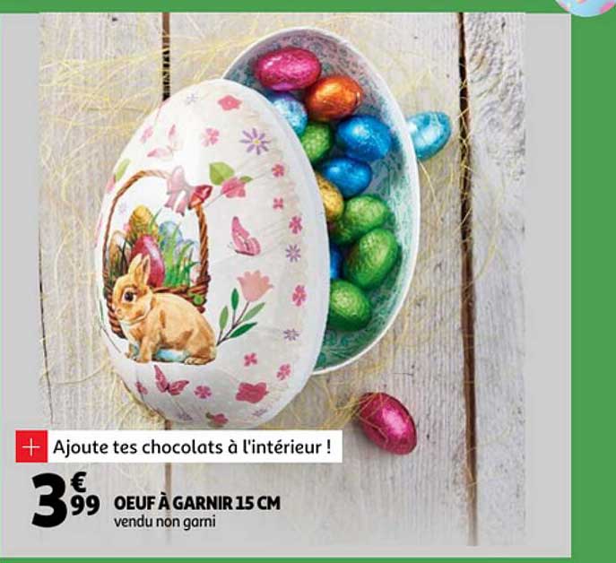 œuf à garnir 15 cm