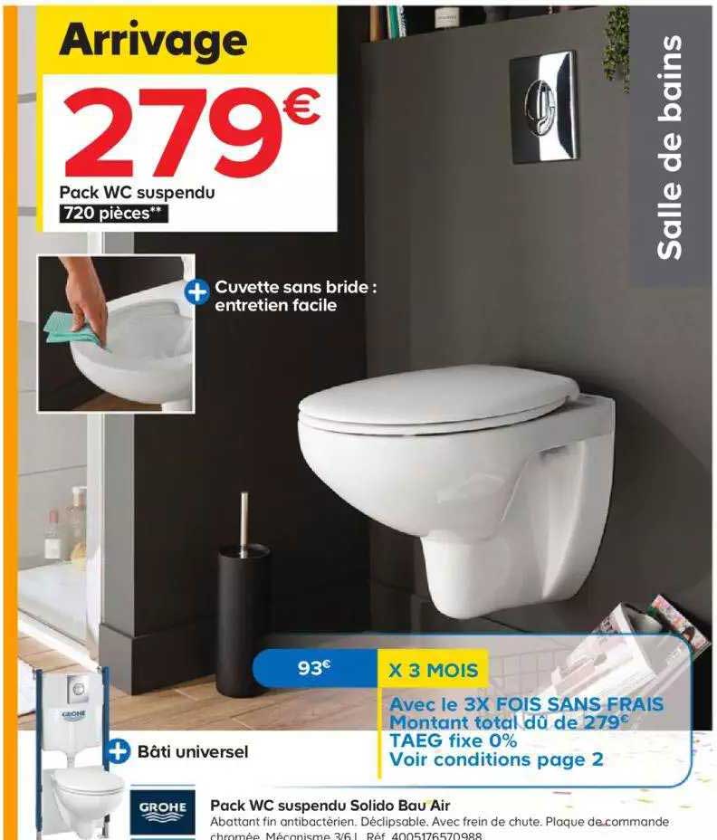 pack wc suspendu solido bau air