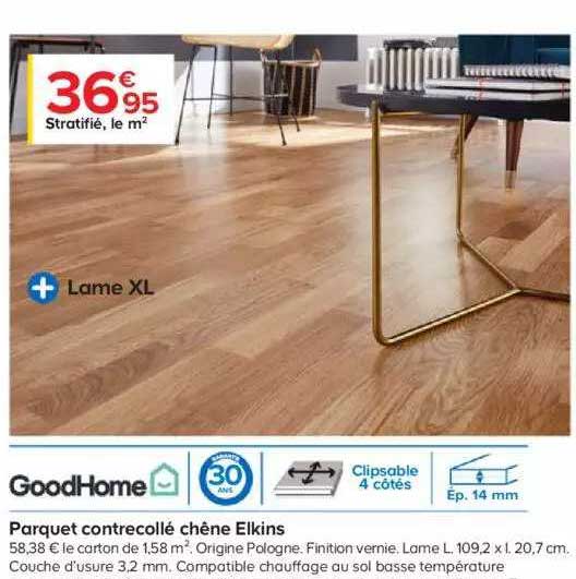 Parquet Contrecollé Chêne Elkins GoodHome