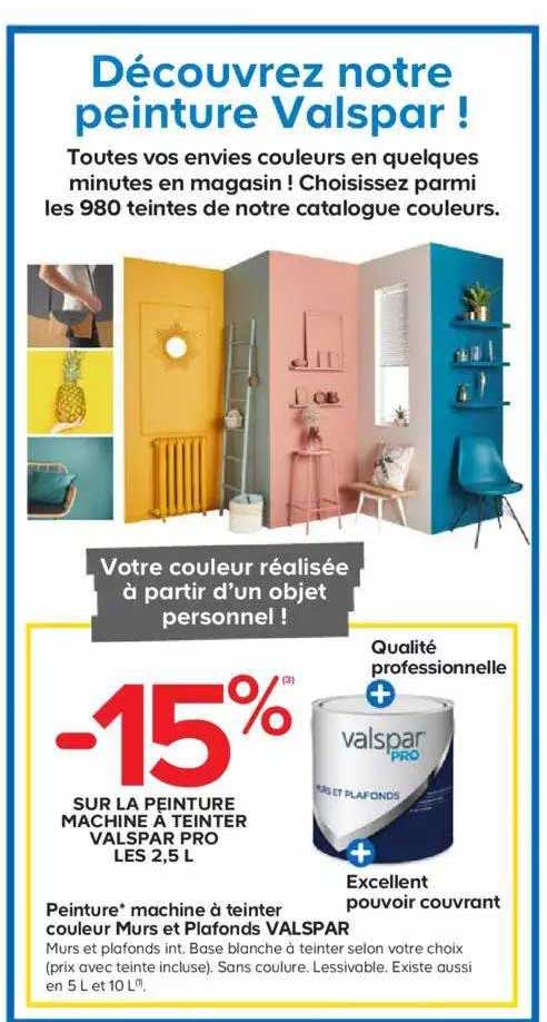 peinture machine de teinter couleur murs et plafonds valspar