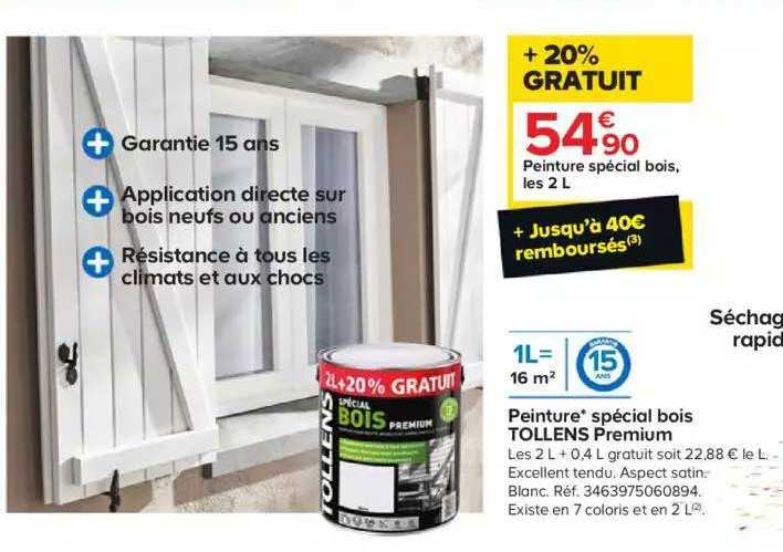 Peinture Spécial Bois Tollens Premium