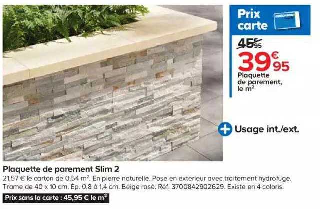 Plaquette De Parement Slim 2