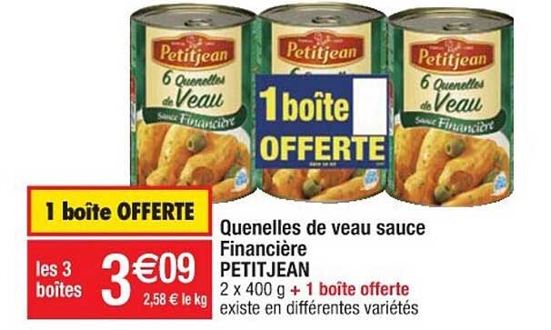 quenelles de veau sauce financière petit jean