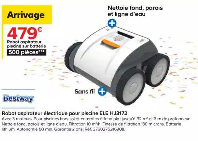 Robot Aspirateur électrique Pour Piscine Ele Hj3172 Bestway