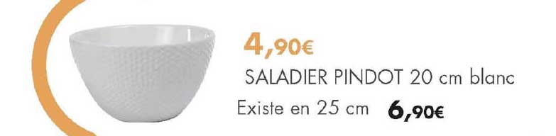 Saladier Pindot 20 Cm Blanc