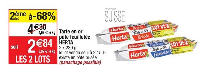 Tarte En Or Pâte Feuilletée Herta