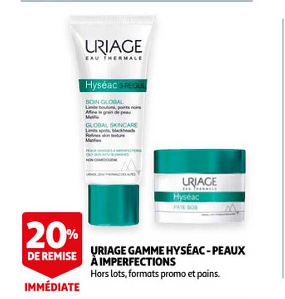uriage gamme hyséac - peaux à imperfections