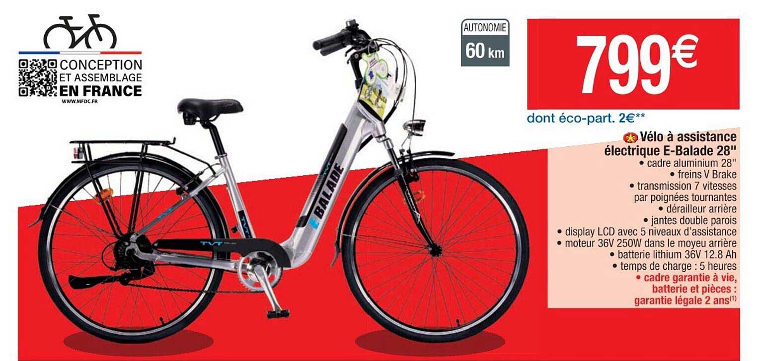 Vélo à Assistance électrique E-balade 28"