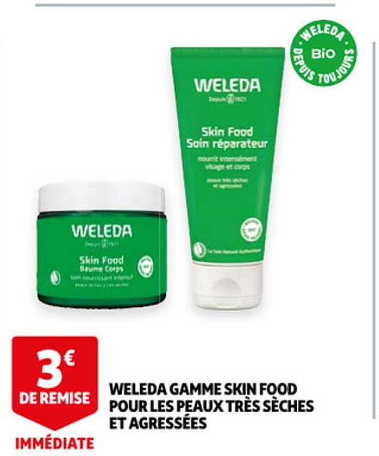 weleda gamme skin food pour les peaux très sèches et agressées