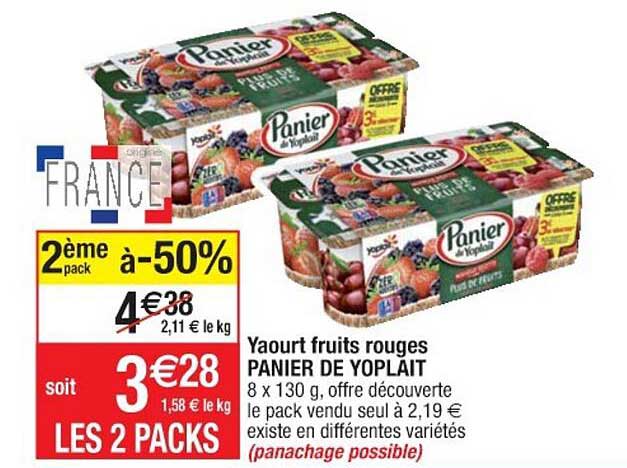 Yaourt Fruits Rouges Panier De Yoplait