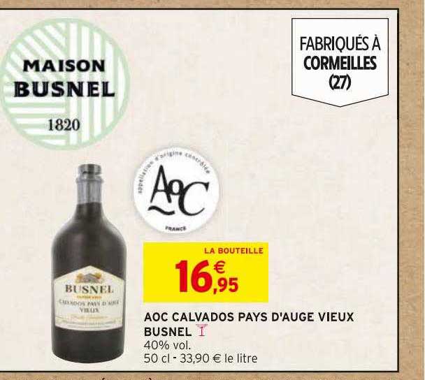 Aoc Calvados Pays D'auge Vieux Busnel