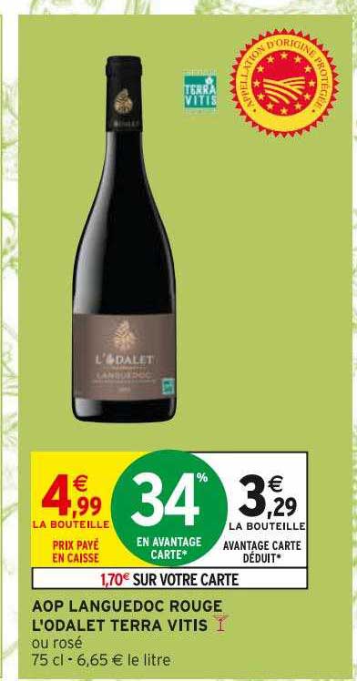 Aop Languedoc Rouge L'odalet Terra Vitis