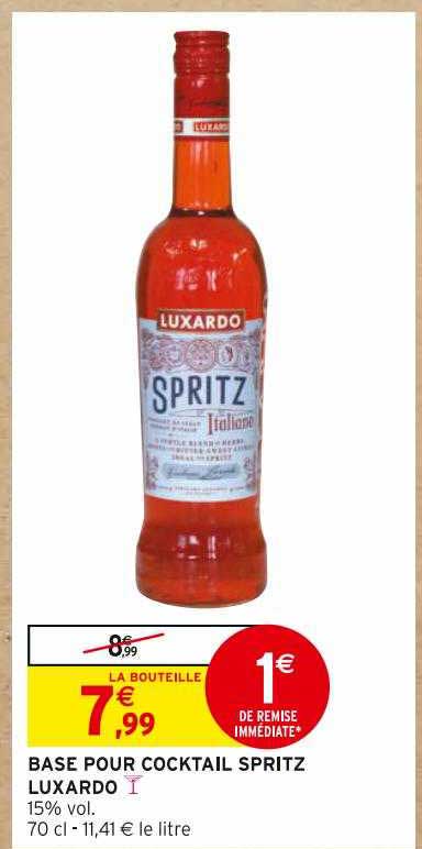 base pour cocktail spritz luxardo