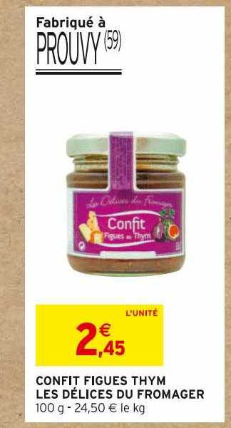 Confit Figues Thym Les Délices Du Fromager