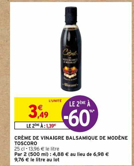Crème De Vinaigre Balsamique De Modène Toscoro