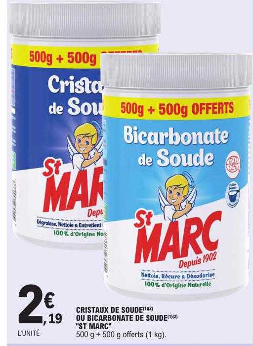 cristaux de soude ou bicarbonate de soude "st marc"