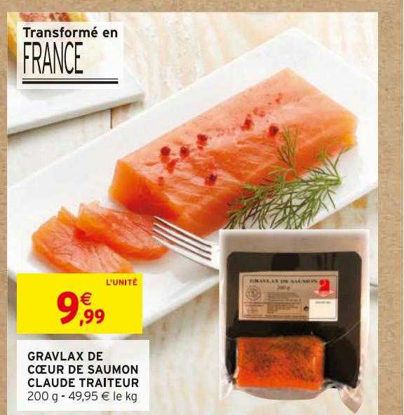 gravlax de cœur de saumon claude traiteur