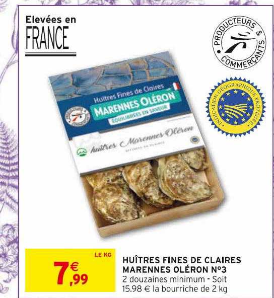 huîtres fines de claires marennes oléron n°3