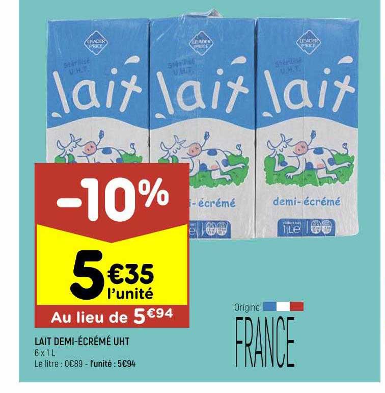 Lait Demi-écrémé Uht