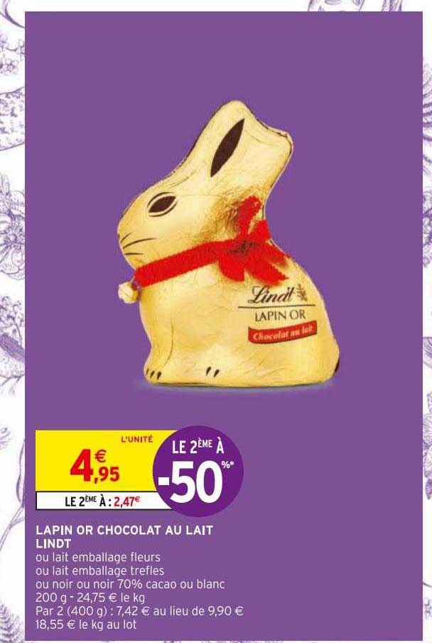 Lapin Or Chocolat Au Lait Lindt