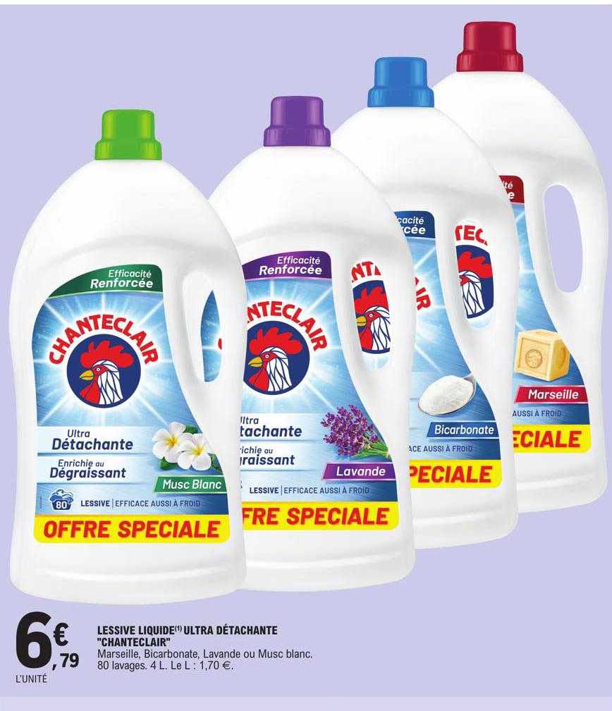 lessive liquide ultra détachante "chanteclair"