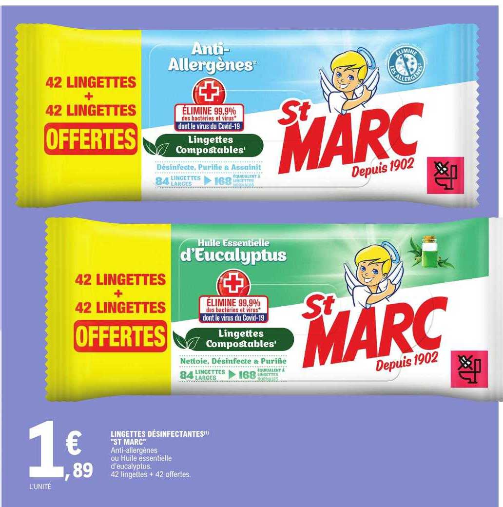 lingettes désinfectantes "st marc"
