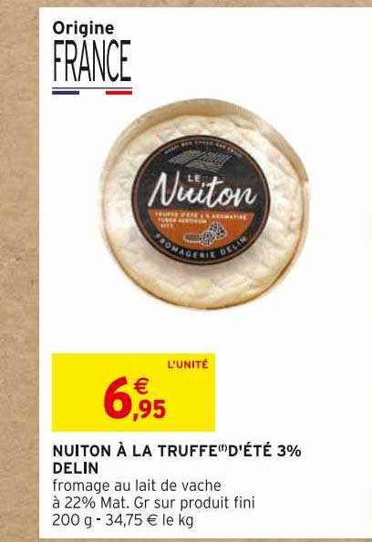 nuiton à la truffe d'été 3% delin