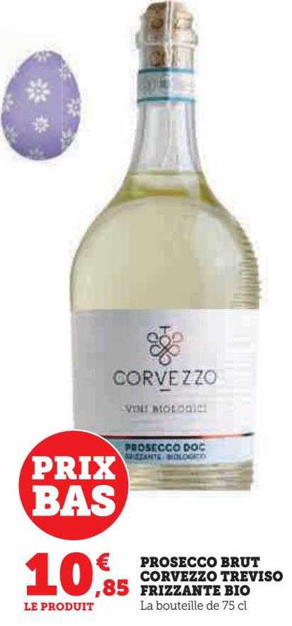 prosecco brut corvezzo treviso frizzante bio