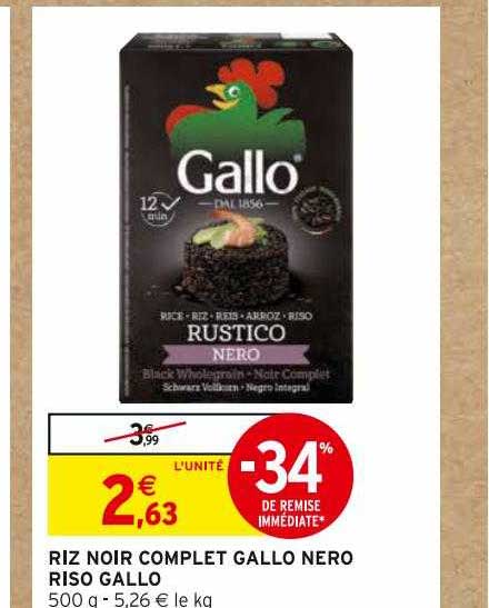 riz noir complet gallo nero riso gallo