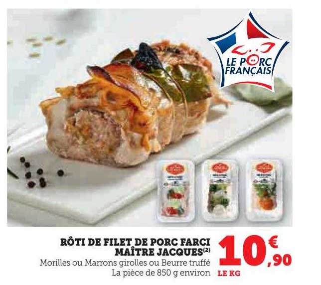 rôti de filet de porc farci maître jacques