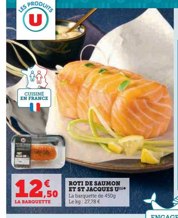 rôti de saumon et st jacques u