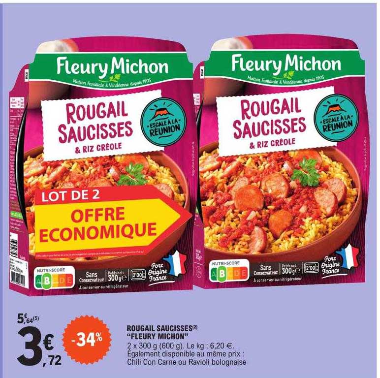 rougail saucisses "fleury michon"