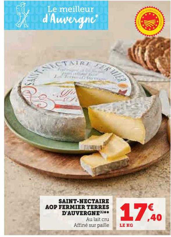 saint-nectaire aop fermier terres d'auvergne