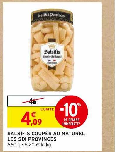 salsifis coupézs au naturel les six provinces