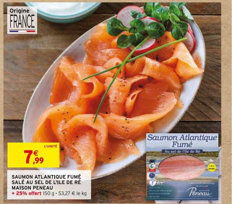 saumon atlantique fumé salé au sel de l'île de ré maison peneau