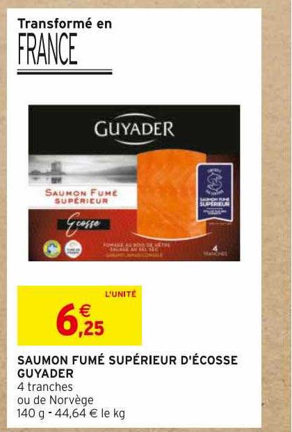 saumon fumé supérieur d'écosse guyader