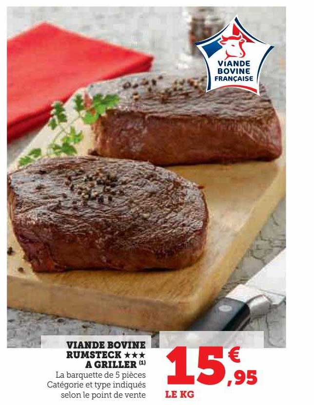 viande bovine rumsteck***à griller
