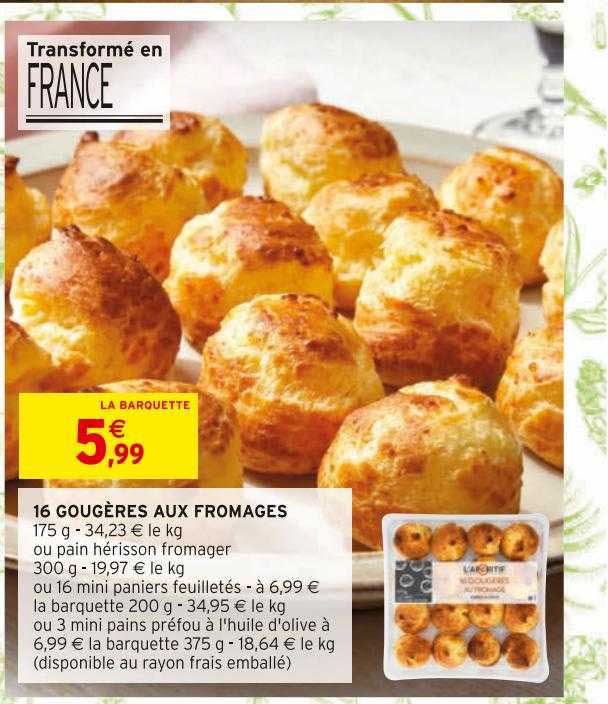 16 Gougères Aux Fromages