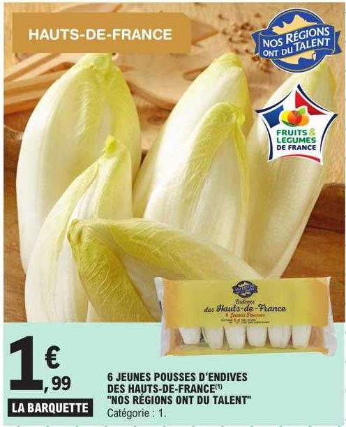 6 Jeunes Pousses D'endives Des Hauts-de-france "nos Régions Ont Du Talent"