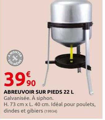 abreuvoir sur pieds 22l