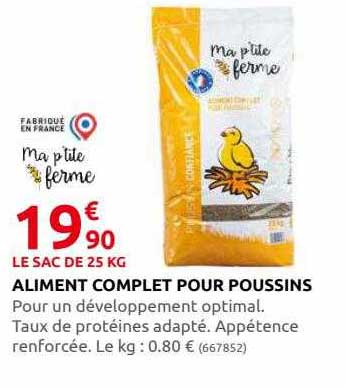 aliment complet pour poussins
