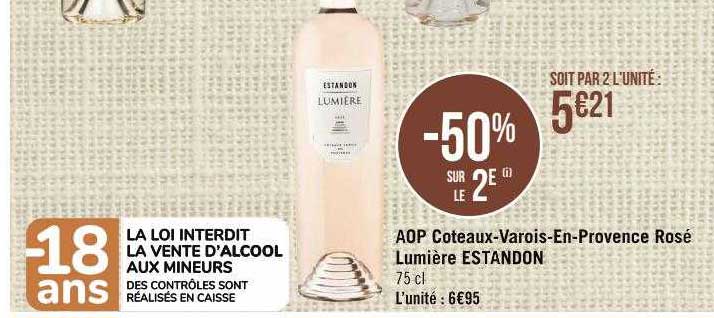 aop côteaux-varois-en-provence rosé lumière estandon