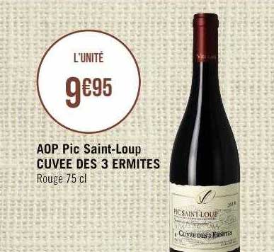 aop pic saint-loup cuvée des 3 ermites