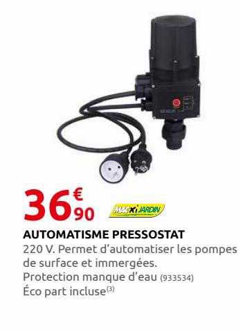 automatisme pressostat macxi jardin