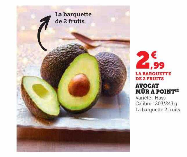 avocat mûr à point
