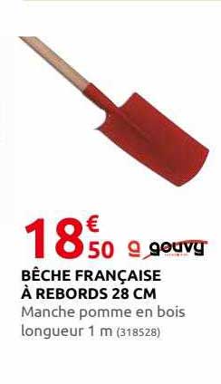 bêche française à rebords 28 cm gouvg