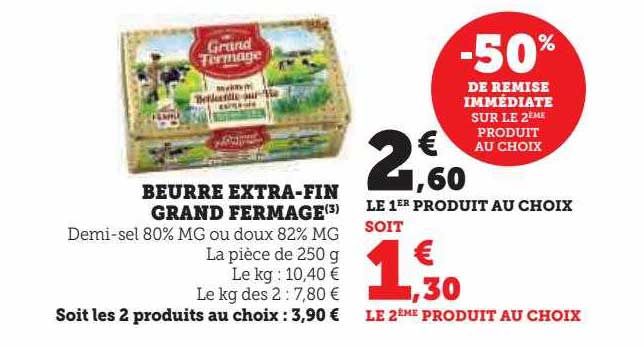 beurre extra-fin grand fermage