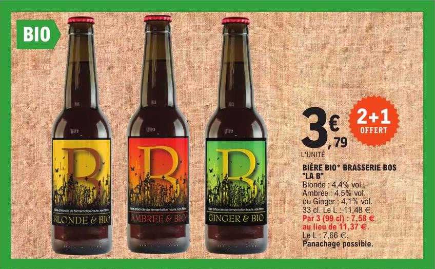 Bière Bio Brasserie Bos "la B"