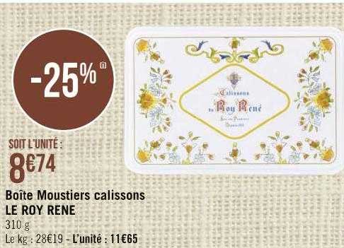 boîte moustiers calissons le roy rené